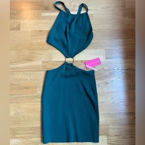 GREEN CUTOUT DRESS
